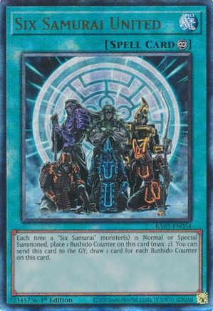 Six Samurai United (UTR) [RA03-EN054] Prismatic Ultimate Rare - Yu-Gi-Oh! - Card Brawlers | Quebec | Canada |