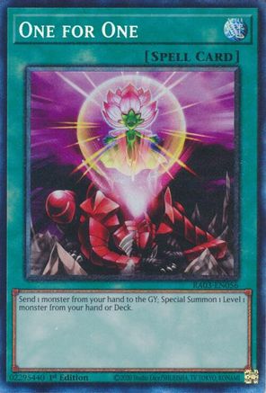 One for One (CR) [RA03-EN056] Prismatic Collector's Rare - Yu-Gi-Oh! - Card Brawlers | Quebec | Canada |