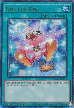 One for One (Alternate Art) (UTR) [RA03-EN056] Prismatic Ultimate Rare - Yu-Gi-Oh! - Card Brawlers | Quebec | Canada |