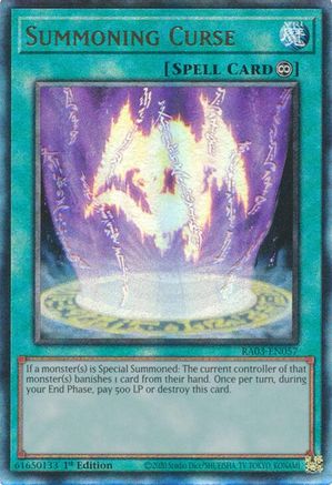 Summoning Curse (UTR) [RA03-EN057] Prismatic Ultimate Rare - Yu-Gi-Oh! - Card Brawlers | Quebec | Canada |