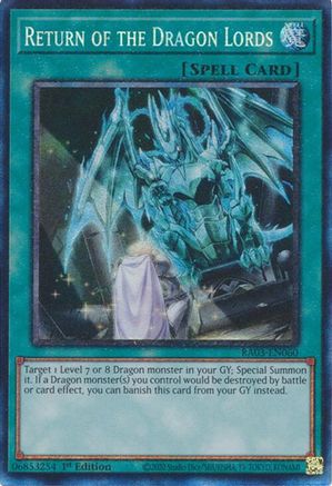 Return of the Dragon Lords (CR) [RA03-EN060] Prismatic Collector's Rare - Yu-Gi-Oh! - Card Brawlers | Quebec | Canada |