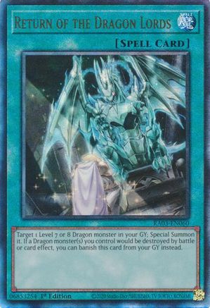Return of the Dragon Lords (UTR) [RA03-EN060] Prismatic Ultimate Rare - Yu-Gi-Oh! - Card Brawlers | Quebec | Canada |
