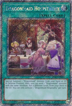 Dragonmaid Hospitality (Platinum Secret Rare) [RA03-EN068] Platinum Secret Rare - Yu-Gi-Oh! - Card Brawlers | Quebec | Canada |