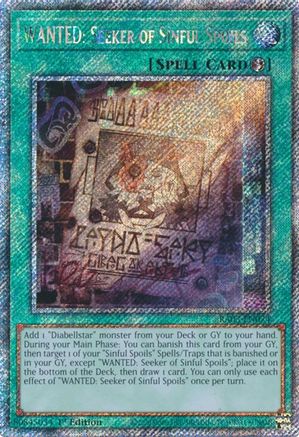 WANTED: Seeker of Sinful Spoils (Platinum Secret Rare) [RA03-EN074] Platinum Secret Rare - Yu-Gi-Oh! - Card Brawlers | Quebec | Canada |