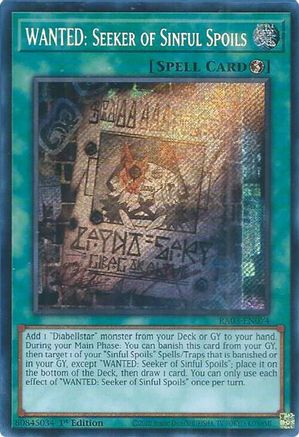 WANTED: Seeker of Sinful Spoils (Secret Rare) [RA03-EN074] Secret Rare - Yu-Gi-Oh! - Card Brawlers | Quebec | Canada |
