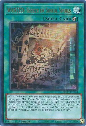 WANTED: Seeker of Sinful Spoils (UR) [RA03-EN074] Ultra Rare - Yu-Gi-Oh! - Card Brawlers | Quebec | Canada |