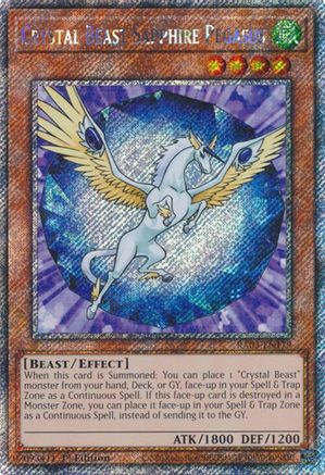Crystal Beast Sapphire Pegasus (Platinum Secret Rare) [RA03-EN179] Platinum Secret Rare - Yu-Gi-Oh! - Card Brawlers | Quebec | Canada |