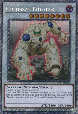 Colossal Fighter (Platinum Secret Rare) [RA03-EN200] Platinum Secret Rare - Yu-Gi-Oh! - Card Brawlers | Quebec | Canada |