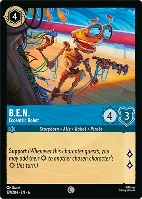 B.E.N. - Eccentric Robot (137/204) [Azurite Sea] - Disney - Card Brawlers | Quebec | Canada |