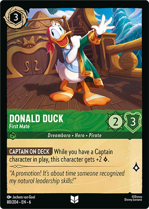 Donald Duck - First Mate (80/204) [Azurite Sea] - Disney - Card Brawlers | Quebec | Canada |