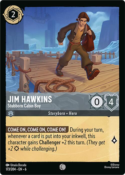 Jim Hawkins - Stubborn Cabin Boy (173/204) [Azurite Sea] - Disney - Card Brawlers | Quebec | Canada |
