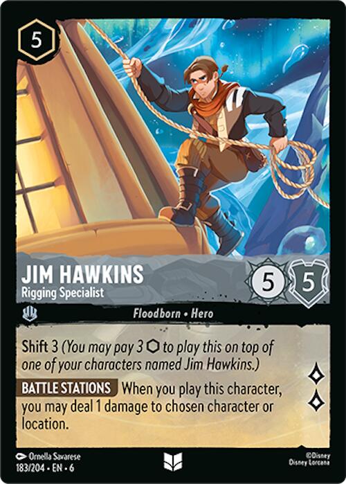 Jim Hawkins - Rigging Specialist (183/204) [Azurite Sea] - Disney - Card Brawlers | Quebec | Canada |