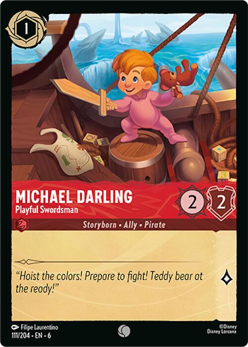 Michael Darling - Playful Swordsman (111/204) [Azurite Sea] - Disney - Card Brawlers | Quebec | Canada |