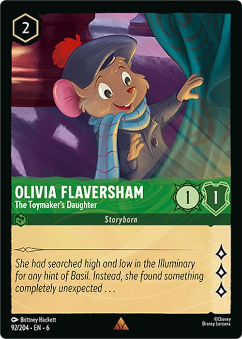 Olivia Flaversham - The Toymaker's Daughter (92/204) [Azurite Sea] - Disney - Card Brawlers | Quebec | Canada |