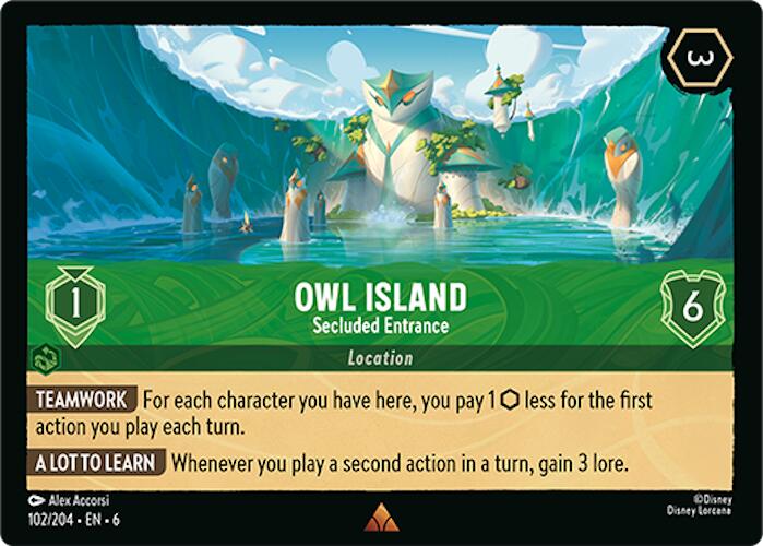 Owl Island - Secluded Entrance (102/204) [Azurite Sea] - Disney - Card Brawlers | Quebec | Canada |
