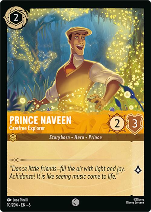 Prince Naveen - Carefree Explorer (10/204) [Azurite Sea] - Disney - Card Brawlers | Quebec | Canada |