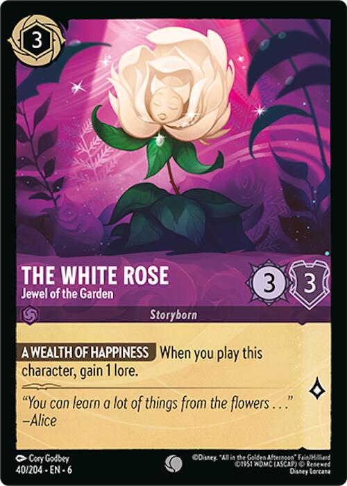 The White Rose - Jewel of the Garden (40/204) [Azurite Sea] - Disney - Card Brawlers | Quebec | Canada |