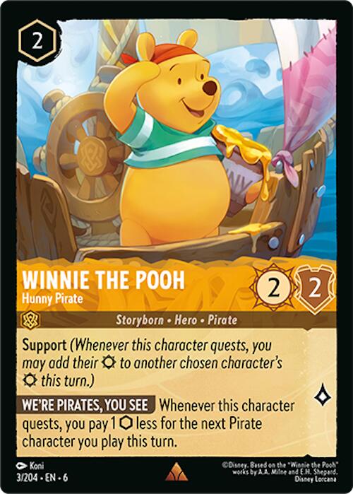 Winnie the Pooh - Hunny Pirate (3/204) [Azurite Sea] - Disney - Card Brawlers | Quebec | Canada |