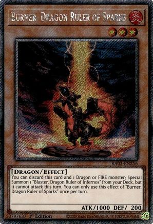 Burner, Dragon Ruler of Sparks (Platinum Secret Rare) [RA03-EN256] Platinum Secret Rare - Yu-Gi-Oh! - Card Brawlers | Quebec | Canada |