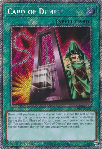 Card of Demise (Platinum Secret Rare) [RA03-EN265] Platinum Secret Rare - Yu-Gi-Oh! - Card Brawlers | Quebec | Canada |
