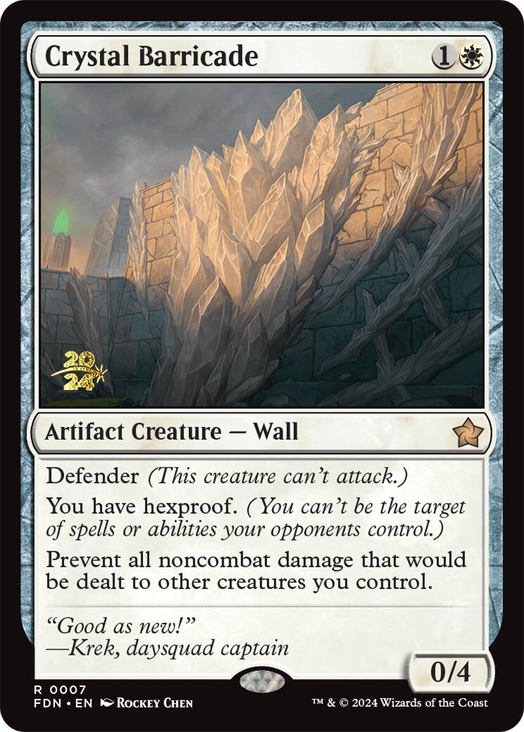 Crystal Barricade [Foundations Prerelease Promos] - Magic: The Gathering - Card Brawlers | Quebec | Canada |
