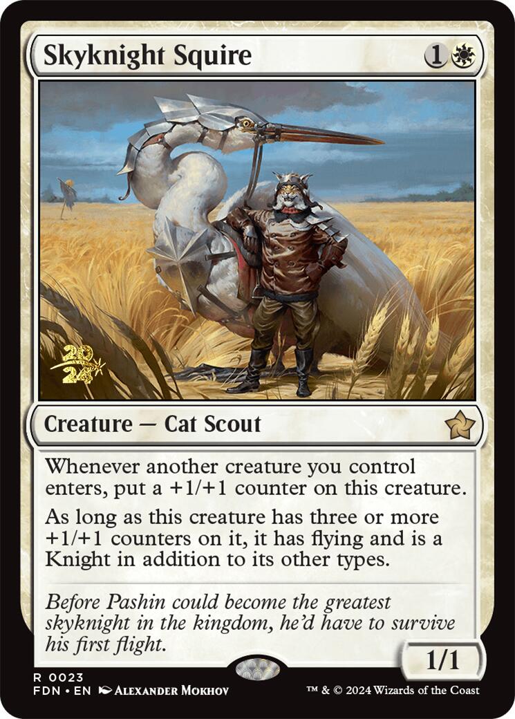 Skyknight Squire [Foundations Prerelease Promos] - Magic: The Gathering - Card Brawlers | Quebec | Canada |