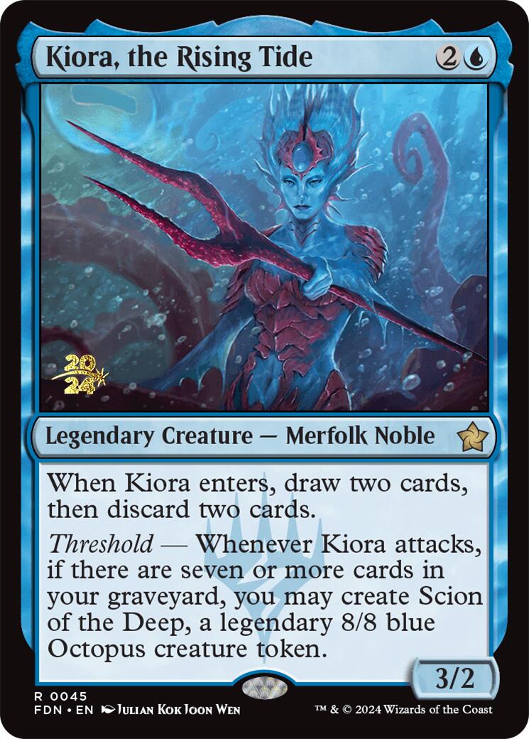 Kiora, the Rising Tide [Foundations Prerelease Promos] - Magic: The Gathering - Card Brawlers | Quebec | Canada |