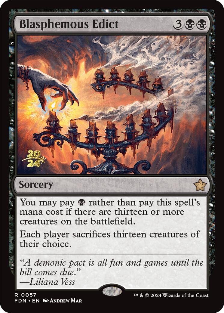 Blasphemous Edict [Foundations Prerelease Promos] - Magic: The Gathering - Card Brawlers | Quebec | Canada |