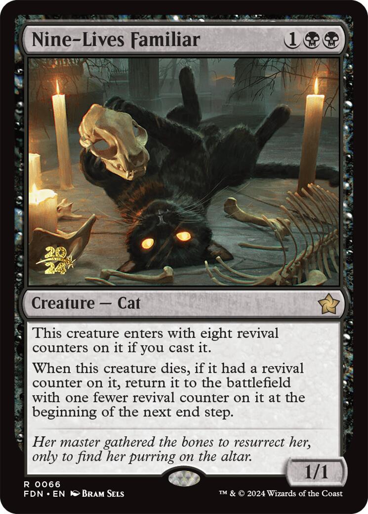 Nine-Lives Familiar [Foundations Prerelease Promos] - Magic: The Gathering - Card Brawlers | Quebec | Canada |