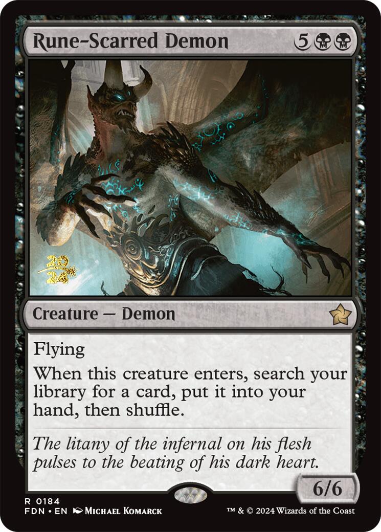Rune-Scarred Demon [Foundations Prerelease Promos] - Magic: The Gathering - Card Brawlers | Quebec | Canada |