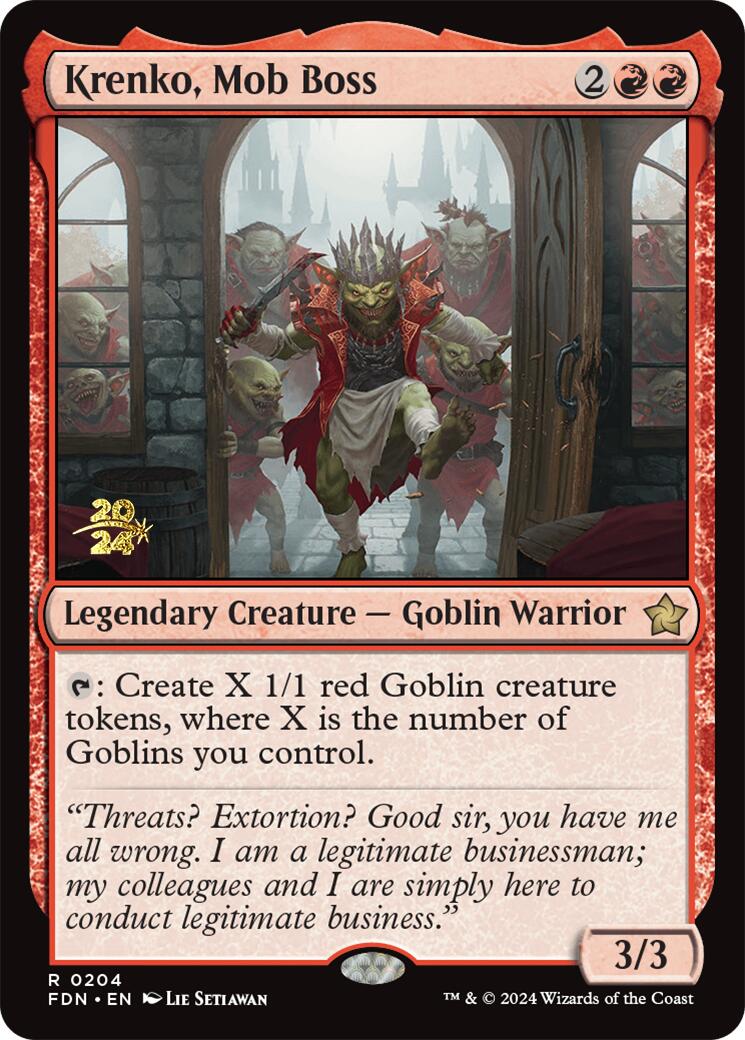 Krenko, Mob Boss [Foundations Prerelease Promos] - Magic: The Gathering - Card Brawlers | Quebec | Canada |