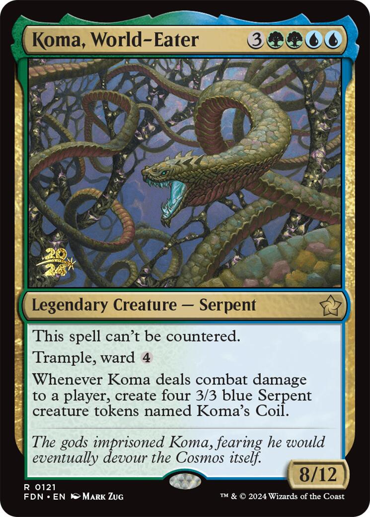 Koma, World-Eater [Foundations Prerelease Promos] - Magic: The Gathering - Card Brawlers | Quebec | Canada |