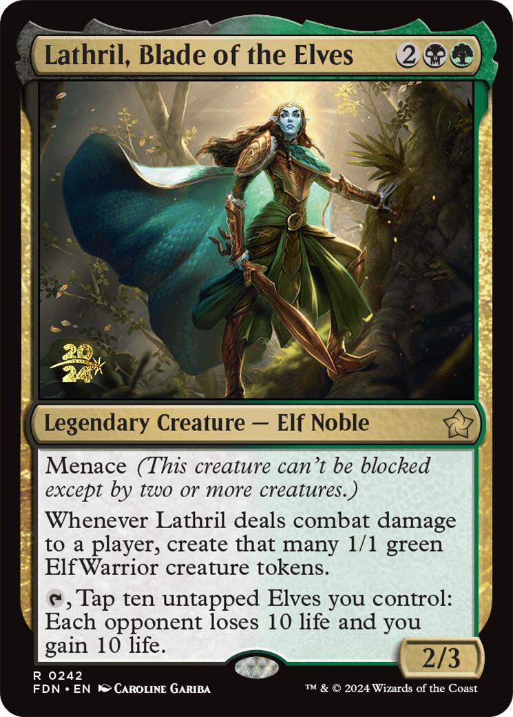 Lathril, Blade of the Elves [Foundations Prerelease Promos] - Magic: The Gathering - Card Brawlers | Quebec | Canada |