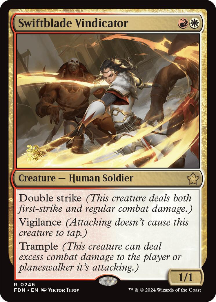 Swiftblade Vindicator [Foundations Prerelease Promos] - Magic: The Gathering - Card Brawlers | Quebec | Canada |