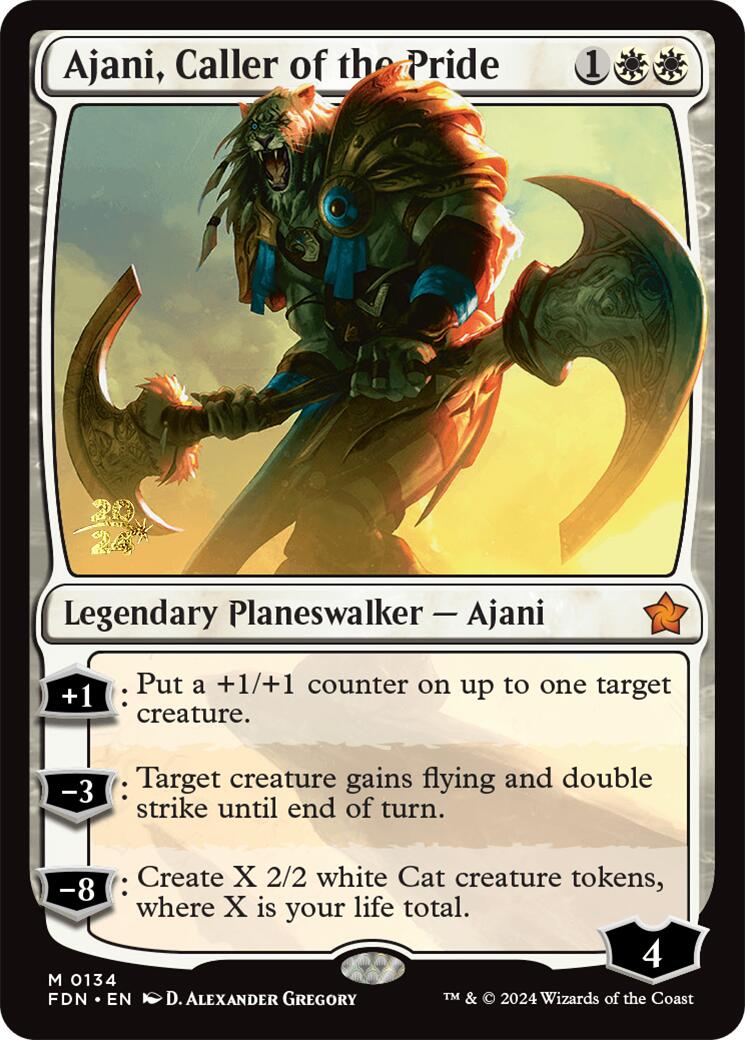 Ajani, Caller of the Pride [Foundations Prerelease Promos] - Magic: The Gathering - Card Brawlers | Quebec | Canada |