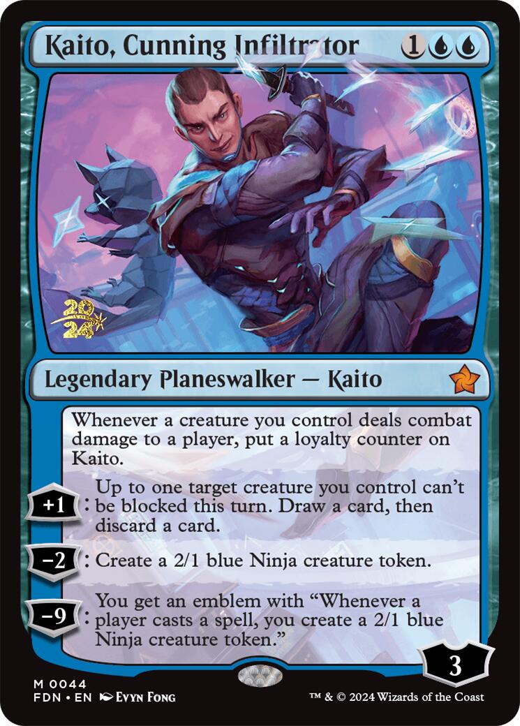 Kaito, Cunning Infiltrator [Foundations Prerelease Promos] - Magic: The Gathering - Card Brawlers | Quebec | Canada |