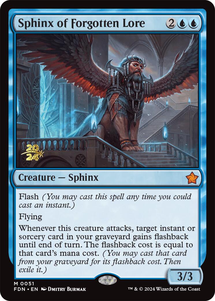 Sphinx of Forgotten Lore [Foundations Prerelease Promos] - Magic: The Gathering - Card Brawlers | Quebec | Canada |