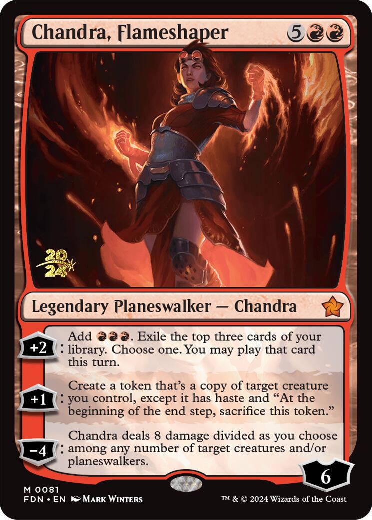 Chandra, Flameshaper [Foundations Prerelease Promos] - Magic: The Gathering - Card Brawlers | Quebec | Canada |