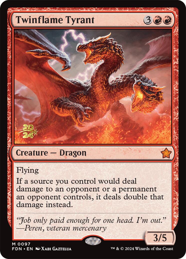 Twinflame Tyrant [Foundations Prerelease Promos] - Magic: The Gathering - Card Brawlers | Quebec | Canada |