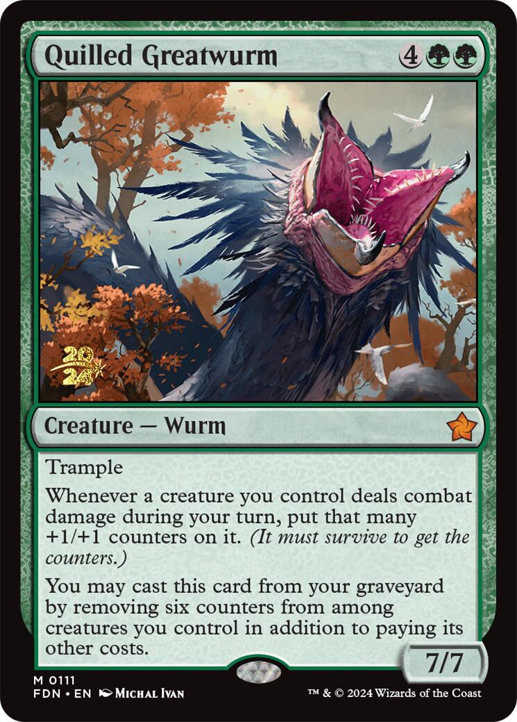 Quilled Greatwurm [Foundations Prerelease Promos] - Magic: The Gathering - Card Brawlers | Quebec | Canada |