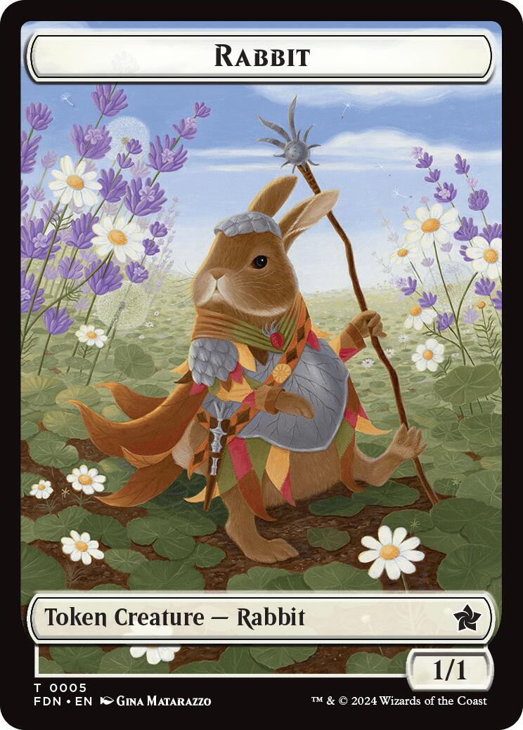 Rabbit // Soldier Double-Sided Token [Foundations Tokens] - Magic: The Gathering - Card Brawlers | Quebec | Canada |