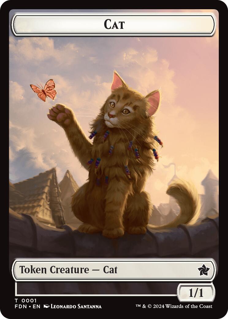 Spirit // Cat (0001) Doubled-Sided Token [Foundations Tokens] - Magic: The Gathering - Card Brawlers | Quebec | Canada |