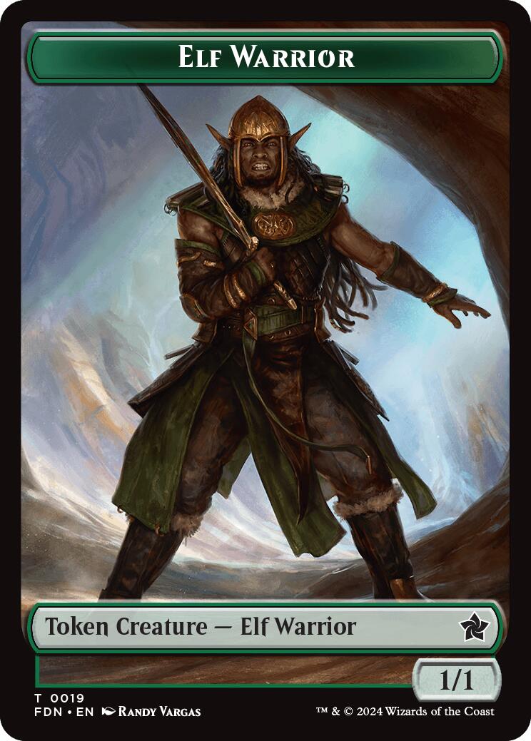 Elf Warrior // Raccoon Doubled-Sided Token [Foundations Tokens] - Magic: The Gathering - Card Brawlers | Quebec | Canada |