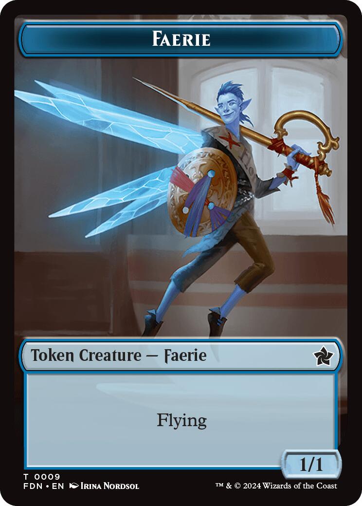 Faerie // Fish Doubled-Sided Token [Foundations Tokens] - Magic: The Gathering - Card Brawlers | Quebec | Canada |