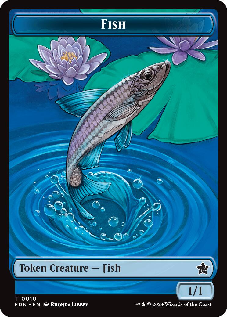 Faerie // Fish Doubled-Sided Token [Foundations Tokens] - Magic: The Gathering - Card Brawlers | Quebec | Canada |