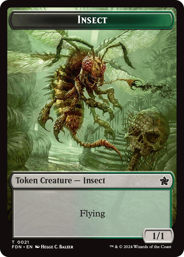 Zombie // Insect Doubled-Sided Token [Foundations Tokens] - Magic: The Gathering - Card Brawlers | Quebec | Canada |