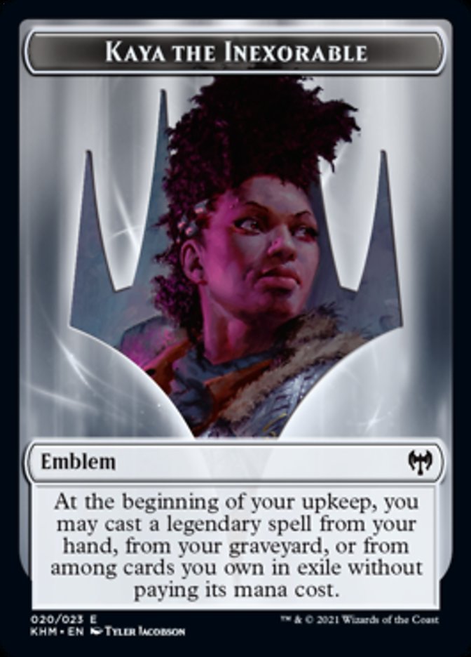 Kaya the Inexorable Emblem [Kaldheim Tokens] - Magic: The Gathering - Card Brawlers | Quebec | Canada |