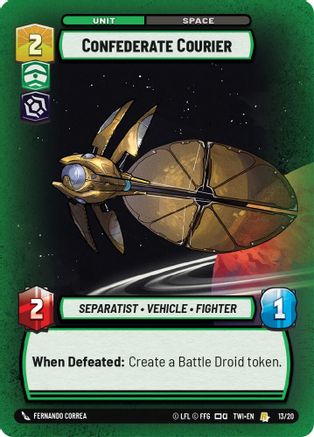 Confederate Courier (13/20) (13/20) [Twilight of the Republic: Weekly Play] - Fantasy Flight Games - Card Brawlers | Quebec | Canada |