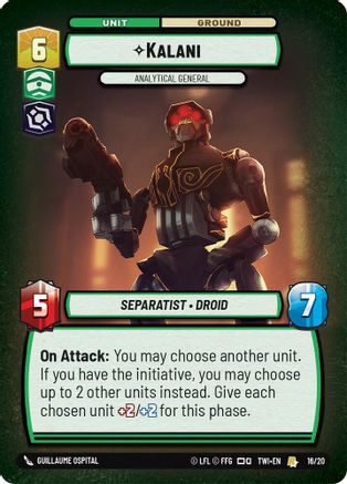 Kalani - Analytical General (16/20) (16/20) [Twilight of the Republic: Weekly Play] - Fantasy Flight Games - Card Brawlers | Quebec | Canada |