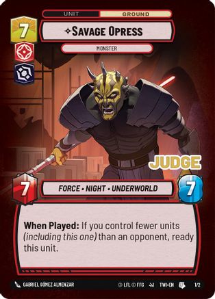 Savage Opress - Monster (1/2) (1/2) [Judge Promos] - Fantasy Flight Games - Card Brawlers | Quebec | Canada |